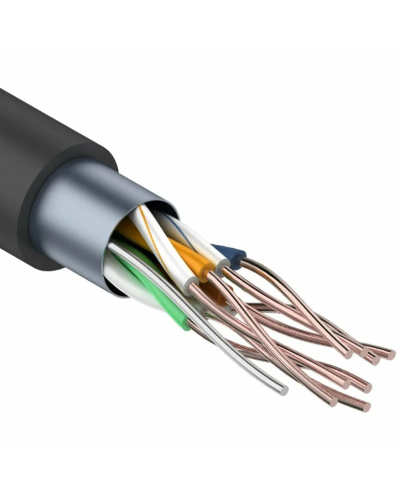 F/UTP, CAT 5e, PE, 4PR, 24AWG, OUTDOOR, SOLID, черный, 305м REXANT (01-0146-1). Кабель «витая пара» (LAN) для структурированных систем связи. Rexant в Комсомольске-на-Амуре