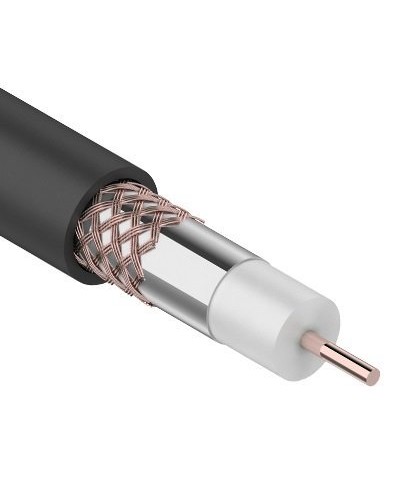 RG-6U+Cu, 75 Ом, Cu/Al/Cu, 64%, 100м. OUTDOOR REXANT (01-2222). Кабель коаксиальный радиочастотный. Rexant в Комсомольске-на-Амуре