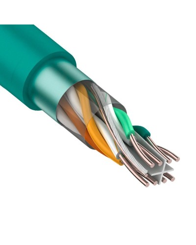 F/UTP, CAT 6, нг(А)-LSLTx, 4х2х0,575мм, 23AWG, INDOOR, SOLID, зеленый, 305м REXANT (01-0171). Кабель «витая пара» (LAN) для структурированных систем связи. Rexant в Комсомольске-на-Амуре