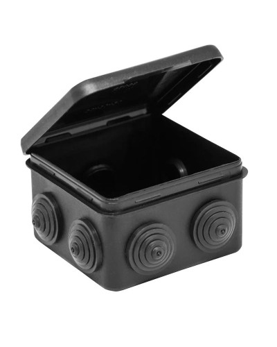 Коробка TYCO ОП 80х80х50мм откидная крышка УХЛ1 IP54 черный (67040МЧ). Коробка распределительная. RuVinil в Комсомольске-на-Амуре