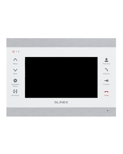 SL-07MHD (серебро+белый). Монитор домофона цветной с функцией «свободные руки». SLINEX в Комсомольске-на-Амуре