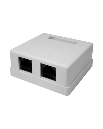 Розетка настенная RJ-45, 8P8C, Cat.5e, 2 порта UTP (10-0309): Компьютерная розетка в Комсомольске-на-Амуре