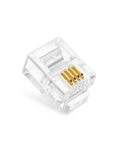 Коннекторы 6P4C (RJ-11) (100шт) (10-0227). Телефонный разъем 6P4C (RJ-11). SUPRLAN в Комсомольске-на-Амуре