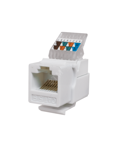 Модуль-вставка Keystone Кат5е, без.инстр.зад, белый UTP (10-0312): Вставка Keystone Jack RJ-45 в Комсомольске-на-Амуре