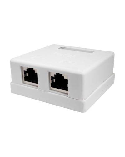Розетка настенная RJ-45, 8P8C, Cat.5e, 2 порта, FTP (10-0308). Компьютерная розетка. SUPRLAN в Комсомольске-на-Амуре