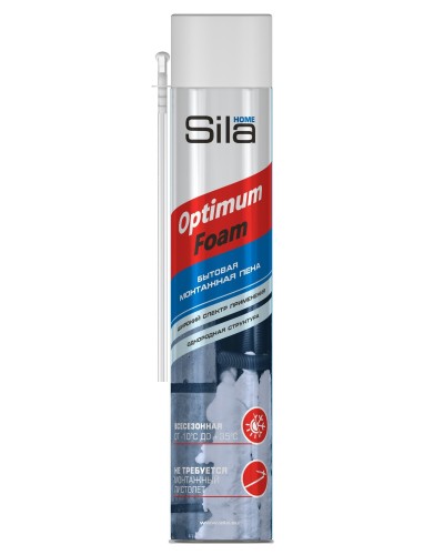 Пена монтажная SILA HOME OPTIMUM FOAM, всесезонная, 750 мл. Пена монтажная. Sila в Комсомольске-на-Амуре