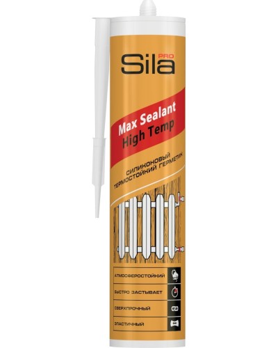 Герметик Sila PRO Max Sealant, High Temp, термостойкий, 280 мл. Герметик силиконовый термостойкий, красный. Sila в Комсомольске-на-Амуре