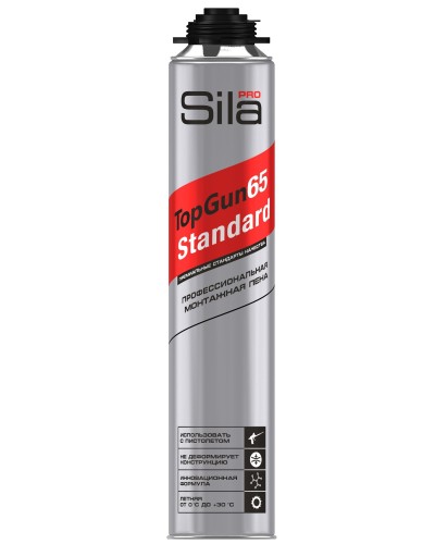 Пена монтажная Sila Pro TopGun 65 STANDARD, 850 мл. Пена монтажная профессиональная. Sila в Комсомольске-на-Амуре