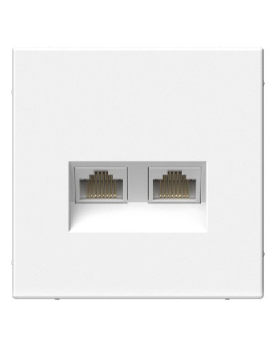 ArtGallery розетка двойная RJ45, кат. 6Е, скрытой установки, механизм, белый (GAL000188). Розетка компьютерная. Systeme Electric в Комсомольске-на-Амуре