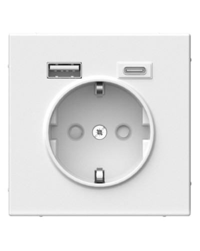 ArtGallery розетка 1-местная с USB тип-A+C, скрытой установки, механизм, белый (GAL000132). Розетка с USB. Systeme Electric в Комсомольске-на-Амуре