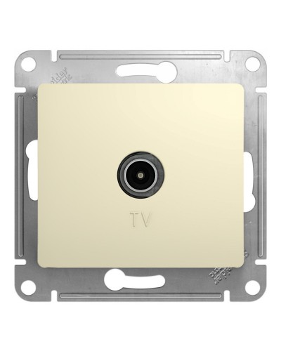 Glossa розетка TV антенна коннектор, 1-местная, скрытой установки, механизм, бежевый (GSL000293). Розетка TV антенна. Systeme Electric в Комсомольске-на-Амуре
