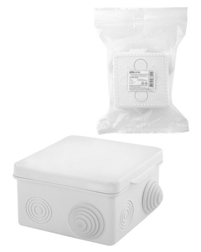 Коробка ОП 80х80х50мм, крышка, IP54, 7вх., белая (SQ1401-0922). Распаячная коробка. TDM ЕLECTRIC в Комсомольске-на-Амуре
