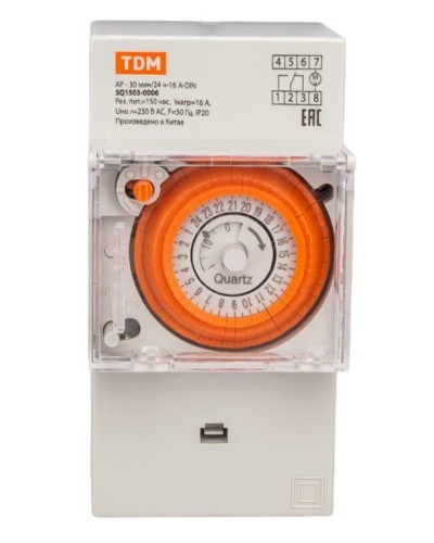АР-30мин/24ч-16А-DIN (3 модуля) TDM (SQ1503-0006). Аналоговое суточное реле. TDM ЕLECTRIC в Комсомольске-на-Амуре