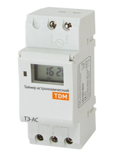 ТЭ-АС-1мин/24ч-8on/off-16А-DIN (астрономический) TDM (SQ1503-0023). Таймер электронный. TDM ЕLECTRIC в Комсомольске-на-Амуре