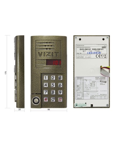 БВД-SM101T. Вызывная панель аудиодомофона. VIZIT в Комсомольске-на-Амуре