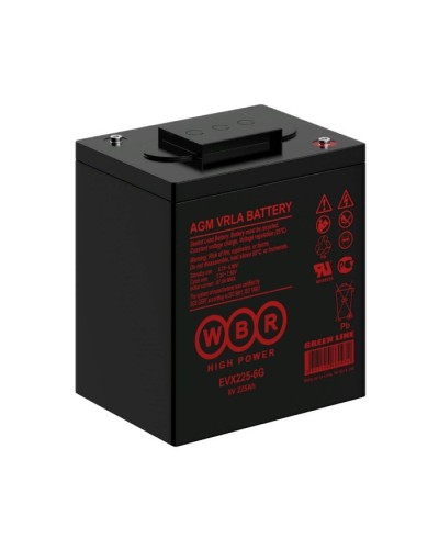 WBR EVX225-6G. Аккумулятор герметичный свинцово-кислотный. WBR в Комсомольске-на-Амуре