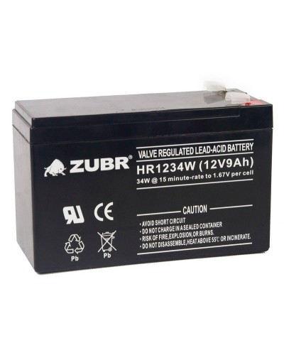 ZUBR HR 1234W (12V, 9Ah). Аккумулятор герметичный свинцово-кислотный. ZUBR в Комсомольске-на-Амуре