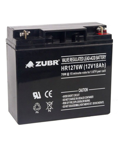 ZUBR HR 1276W (12V, 18Ah). Аккумулятор герметичный свинцово-кислотный. ZUBR в Комсомольске-на-Амуре