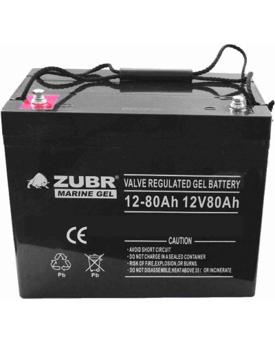 ZUBR MARINE GEL NPG 12-80 (12V, 80Ah). Аккумулятор герметичный свинцово-кислотный. ZUBR в Комсомольске-на-Амуре