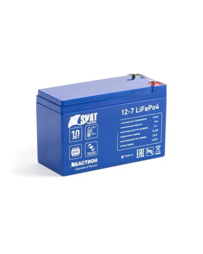 Skat i-Battery 12-7 LiFePo4 (645). Li-Ion аккумулятор. Бастион в Комсомольске-на-Амуре