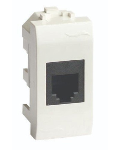 Розетка RJ-45 Brava 1 модуль слоновая кость (75457S): Розетка компьютерная с одним разъёмом в Комсомольске-на-Амуре