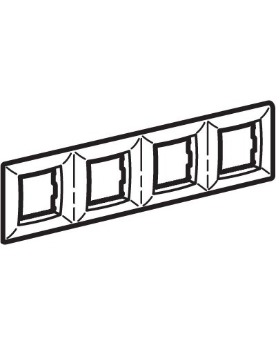 Рамка на 2+2+2+2 модуля (четырехместная), сл. кость (75014O): Рамка четырехместная, Brava в Комсомольске-на-Амуре