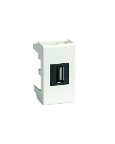 Розетка USB 2.0 Brava 1 модуль белая (76200B): Розетка USB в Комсомольске-на-Амуре