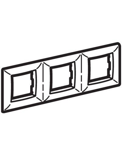 Рамка на 2+2+2 модуля (трехместная), белая (75013W): Рамка трехместная, Brava в Комсомольске-на-Амуре