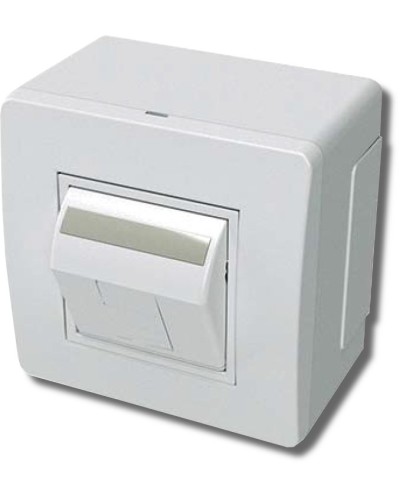 Коробка в сборе с 1 розеткой RJ45, кат.5е, белая (10665): Коробка в сборе в Комсомольске-на-Амуре