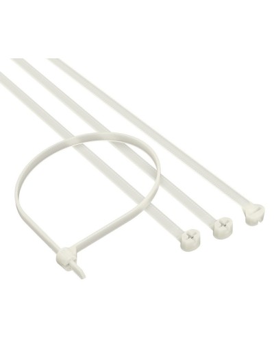Хомут 2,5x100 P6.6, белый (100шт) (21203SR): Хомут с двойным замком в Комсомольске-на-Амуре