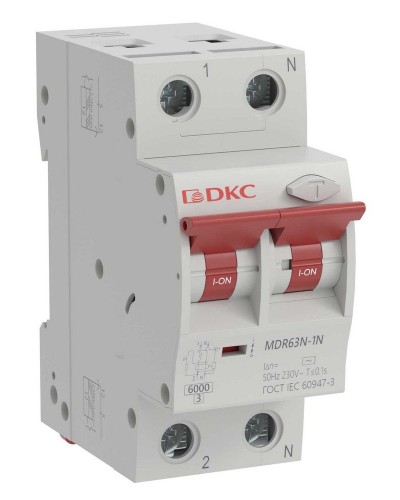 YON max MDR, 1P+N, 30mA, 32A, 6kA, А (MDR63N-1N2C32-A). Автоматический выключатель дифференциального тока. ДКС в Комсомольске-на-Амуре