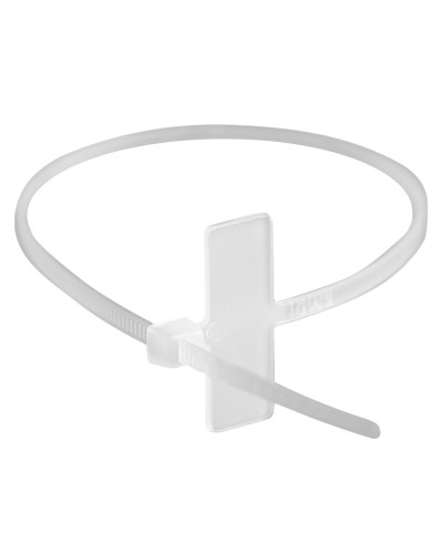 Хомут 2,5x110 белый (100шт) (252110SR-M): Хомут маркировочный, горизонтальная табличка под замком 20x9 в Комсомольске-на-Амуре