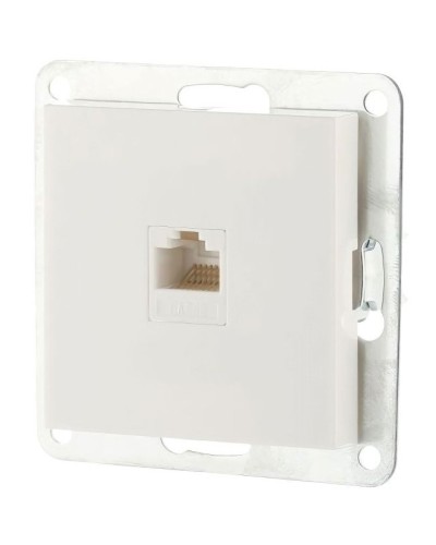 Розетка RJ-45 кат.5е с накладкой, белый LK80 (846104-1). Розетка компьютерная. Экопласт в Комсомольске-на-Амуре