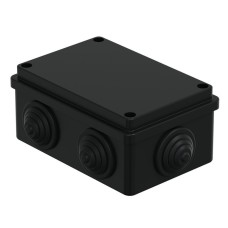 Коробка JBS120 120х80х50, 6 вых., IP55, черная (44008BL-1). Коробка монтажная. Экопласт