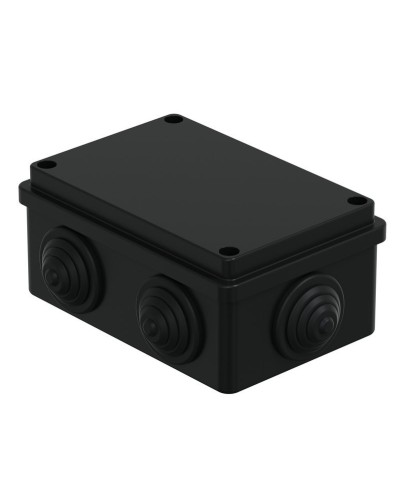 Коробка JBS120 120х80х50, 6 вых., IP55, черная (44008BL-1). Коробка монтажная. Экопласт в Комсомольске-на-Амуре