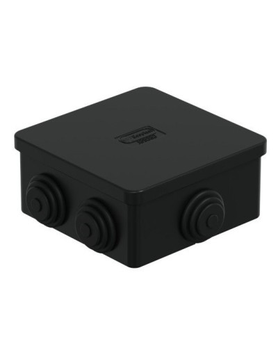 Коробка JBS080 85х85х40, 6 вых, IP44, черная (44006BL-1). Коробка монтажная. Экопласт в Комсомольске-на-Амуре