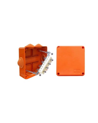 Коробка JBS100 100х100х55, 6 вых., 3P (1,5…10мм²) (43307HF): Коробка монтажная, огнестойкая, без галогена в Комсомольске-на-Амуре