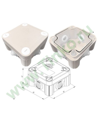КМ-1010(П)-IP55. Коробка монтажная. Гефест в Комсомольске-на-Амуре
