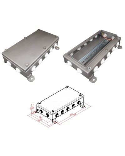 КМ IP55-1530, 14 вводов, нержавейка. Коробка монтажная электротехническая. Гефест в Комсомольске-на-Амуре