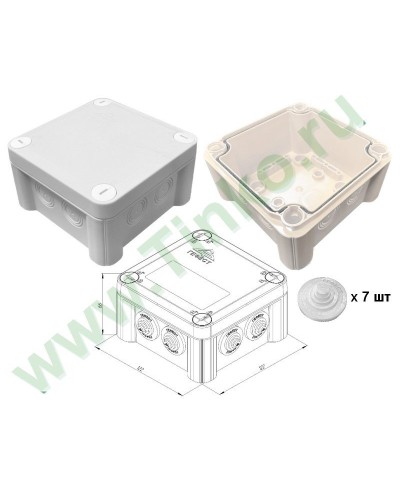КМ-1212(П)-IP55. Коробка монтажная. Гефест в Комсомольске-на-Амуре