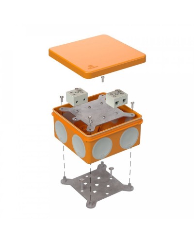 Коробка огнестойкая 60-0300-FR6.0-4 Е15-Е120 100х100х50. Коробка огнестойкая для открытой установки. Промрукав в Комсомольске-на-Амуре