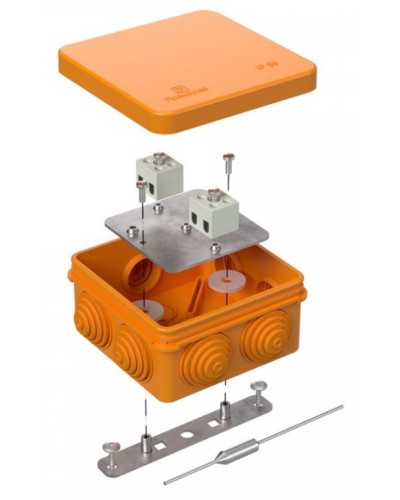 Коробка огнестойкая 80х80х40 (40-0210-FR1.5-4-П). Коробка огнестойкая для открытой установки. Промрукав в Комсомольске-на-Амуре