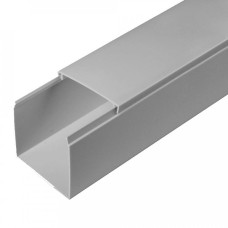 Короб 60х60 (Промрукав) (PR03.0078). Кабель-канал с двойным замком серый 60х60. Промрукав