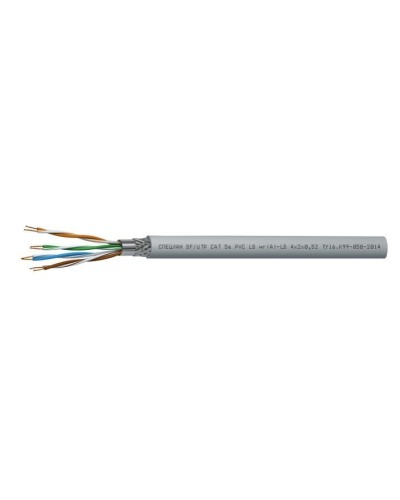 СПЕЦЛАН SF/UTP Cat 5e PVC LSнг(А)-LS 2х2х0,52. Кабель «витая пара» (LAN) для структурированных систем связи. Спецкабель в Комсомольске-на-Амуре